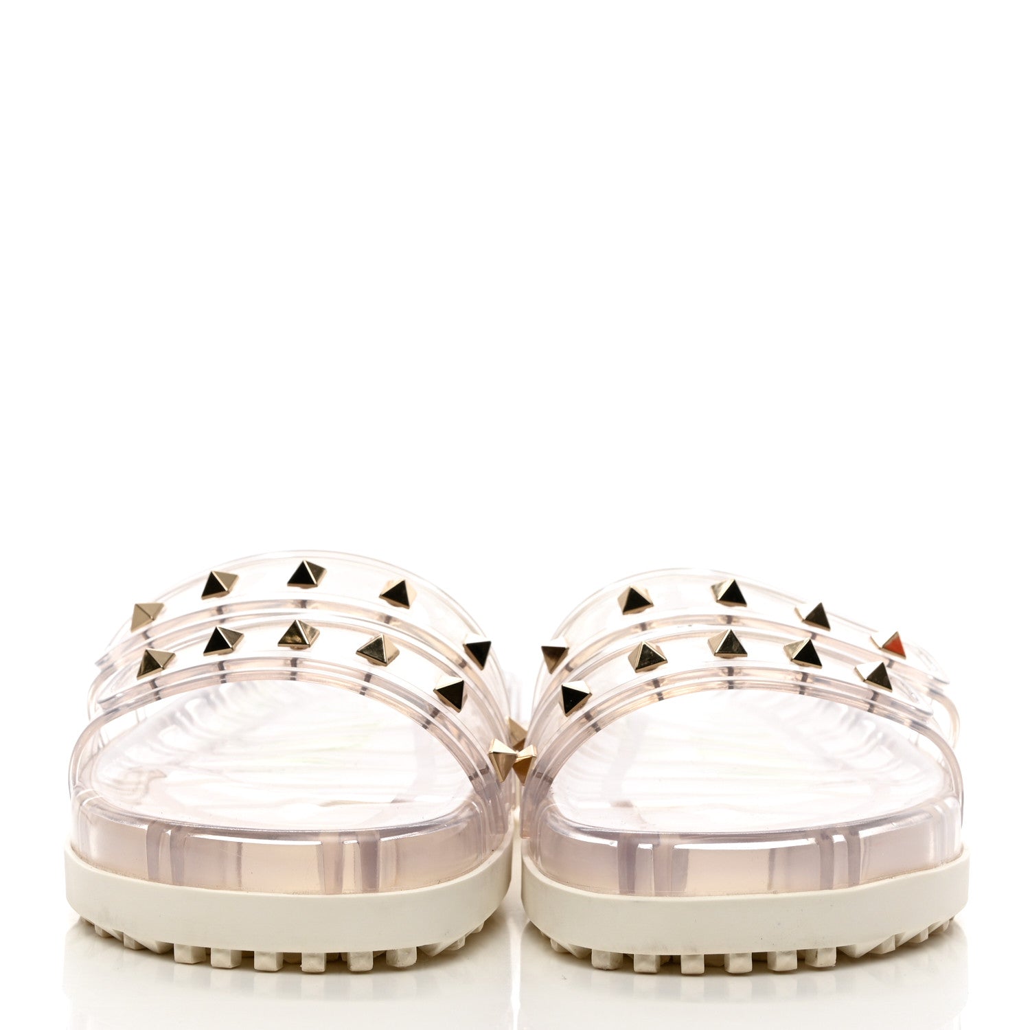 Valentino Garavani PVC Jelly Rockstud Slide Sandals 41 Clear 2 of 7