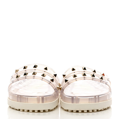 Valentino Garavani PVC Jelly Rockstud Slide Sandals 41 Clear 2 of 7