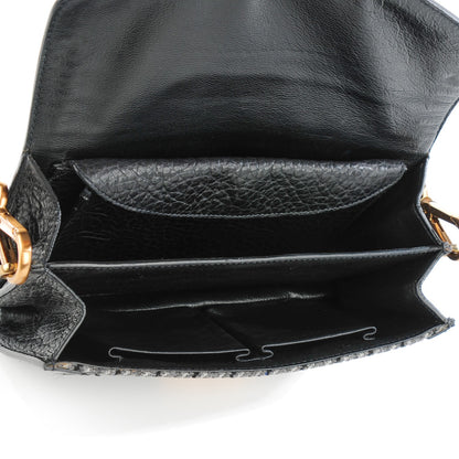 Prada Tweed Sound Shoulder Bag Black 5 of 9