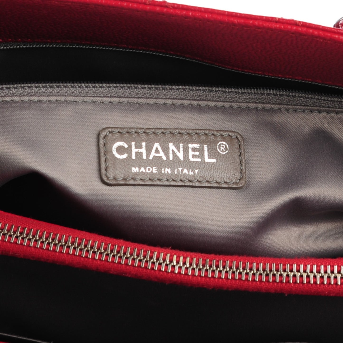 Caviar Quilted Grand Shopping Tote GST Red