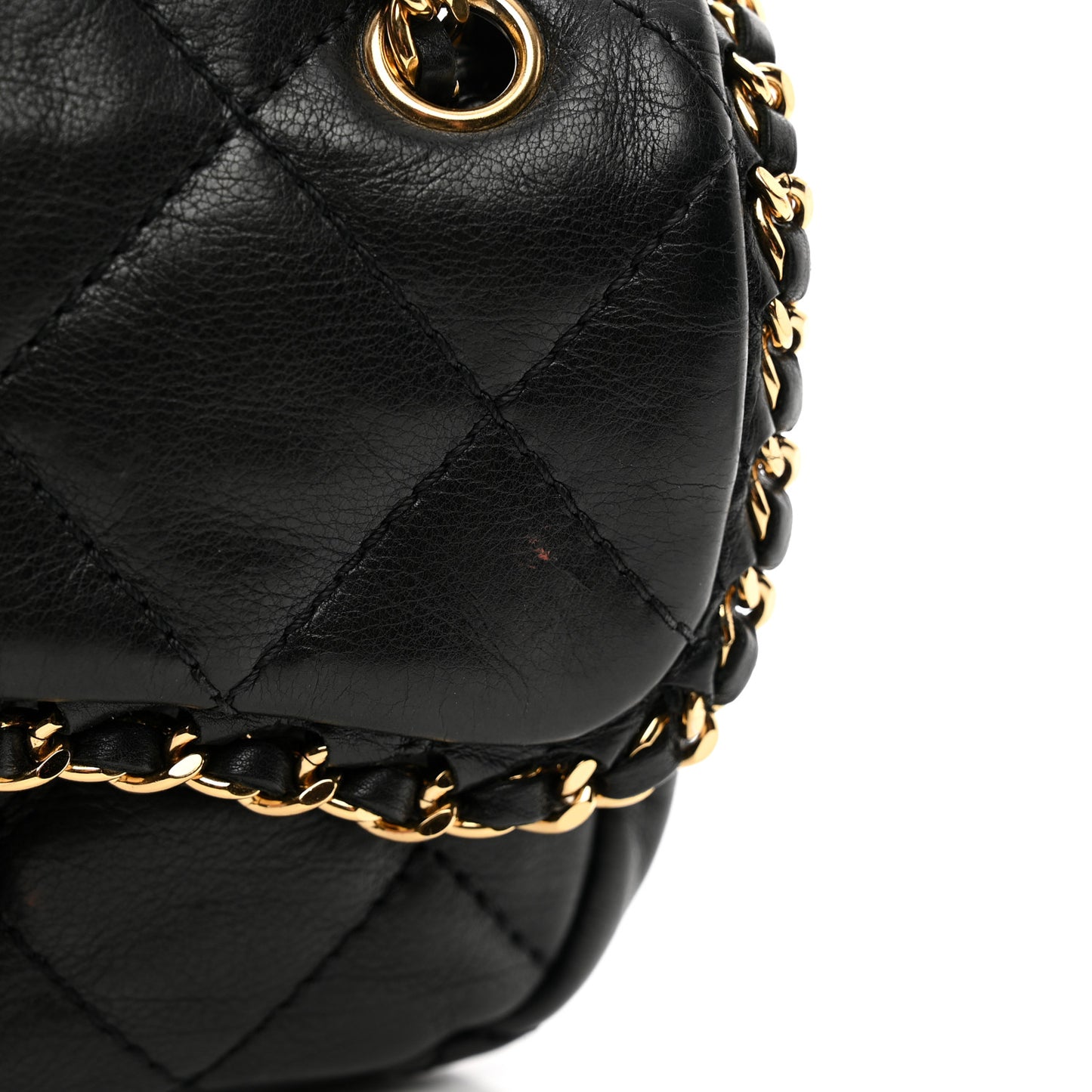 Calfskin Mini Chain Me Flap Black