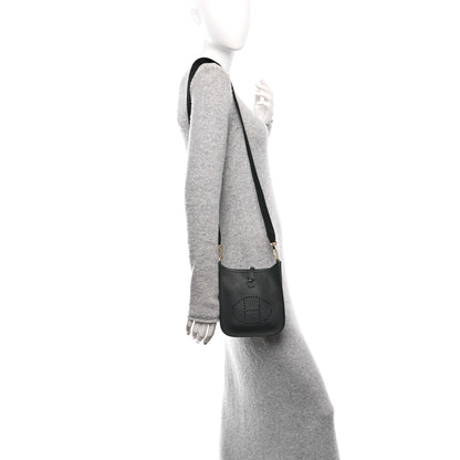 Hermes Taurillon Clemence Evelyne TPM Black 2 of 12