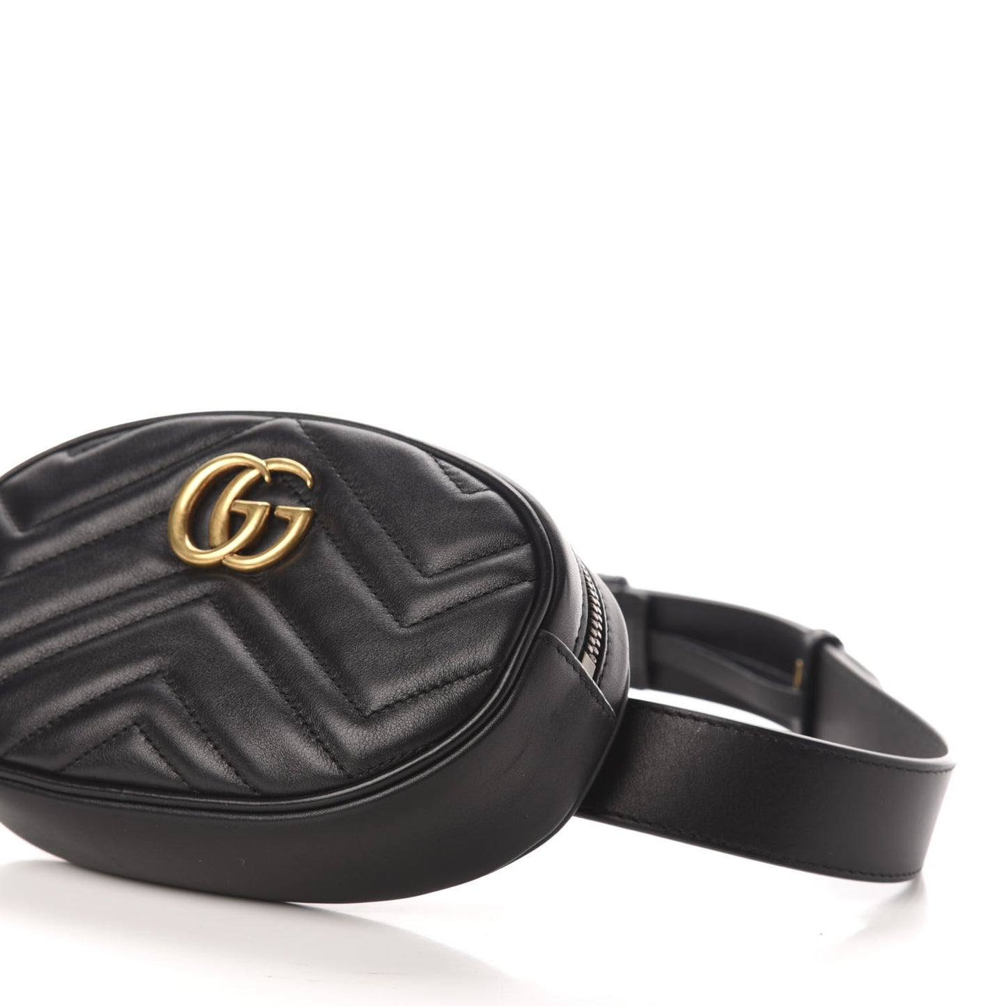 Calfskin Matelasse GG Marmont Belt Bag 85 34 Black