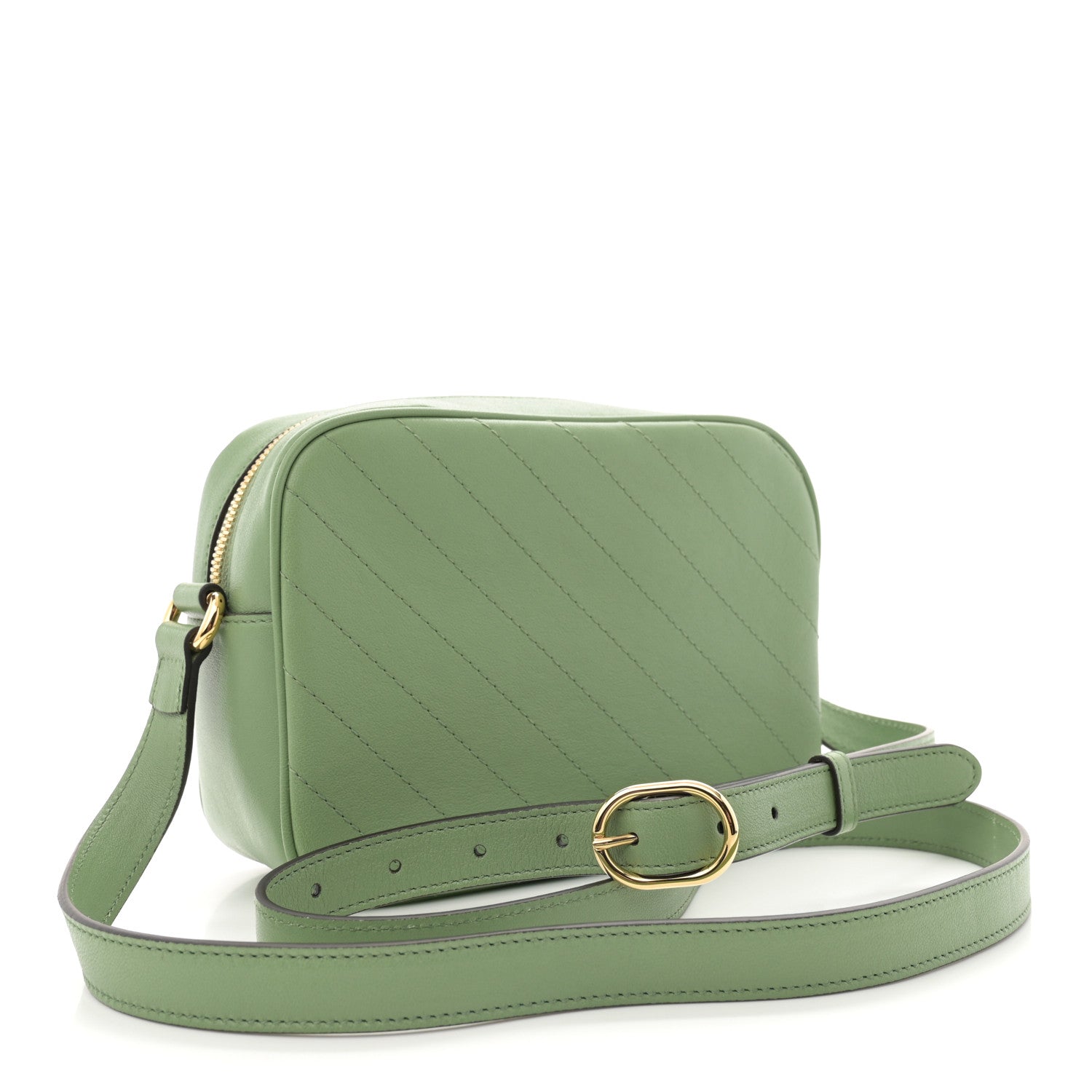 Gucci Sakai Be Green Calfskin Diagonal Stitched Small Blondie Shoulder Bag Light Green 3 of 10