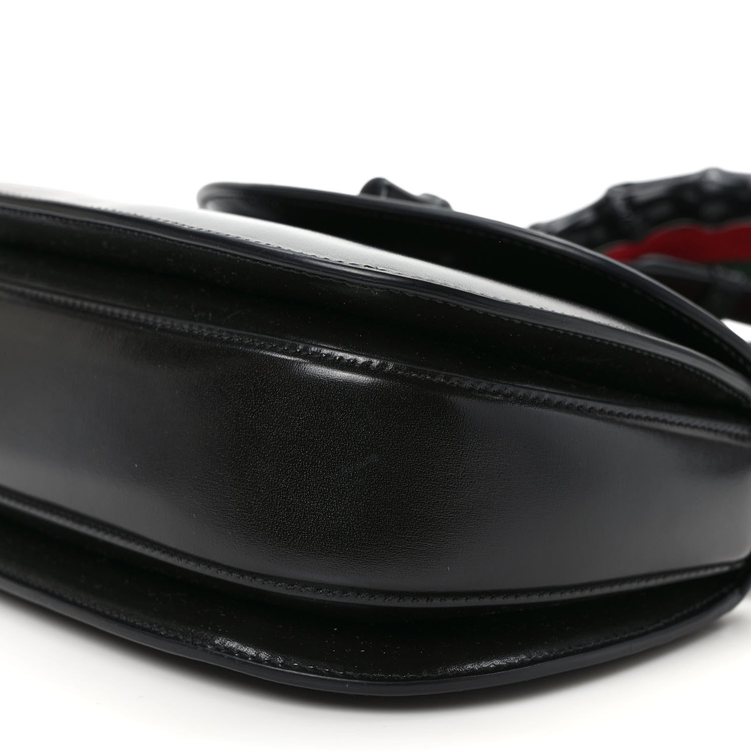 Gucci Boarded Dyana Lux Calfskin Web Monochrome Small Bamboo 1947 Top Handle Bag Black 9 of 10