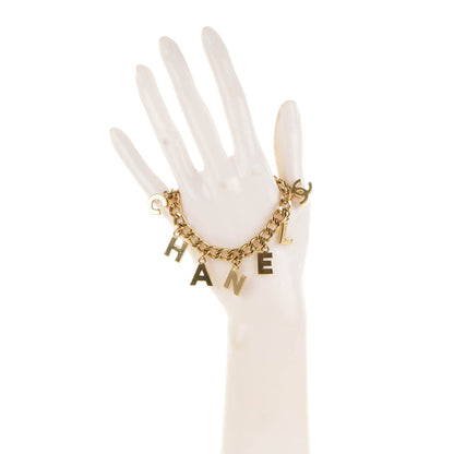Chanel CC Logo Charms Bracelet Gold 2 of 3