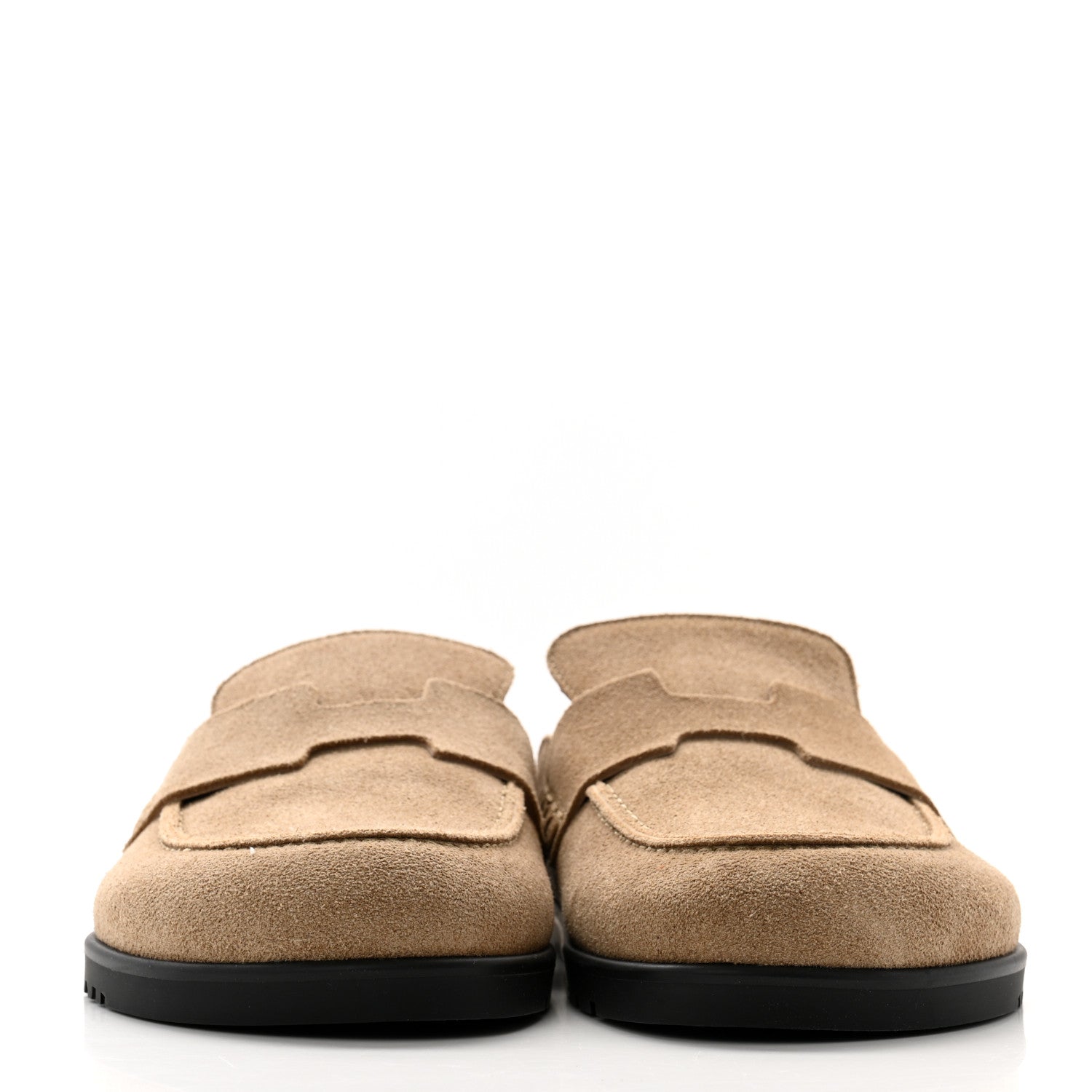 Hermes Suede Calfskin Womens Go Mules 35 Beige Sable 2 of 9
