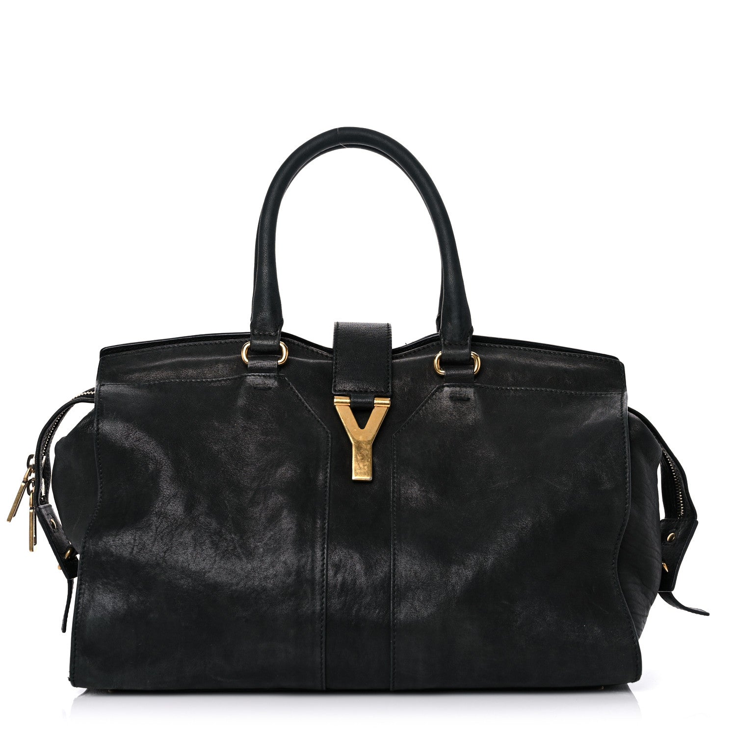 Saint Laurent Sheepskin Medium Cabas ChYc Black 1 of 22