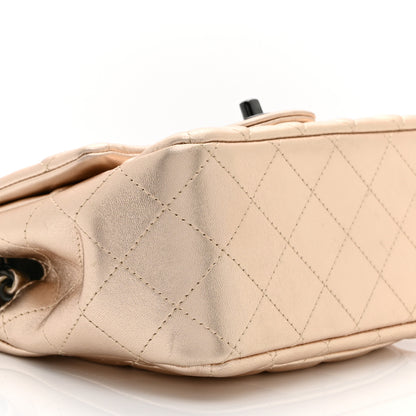 Chanel Metallic Lambskin Quilted Mini Square Flap Gold Black 9 of 10
