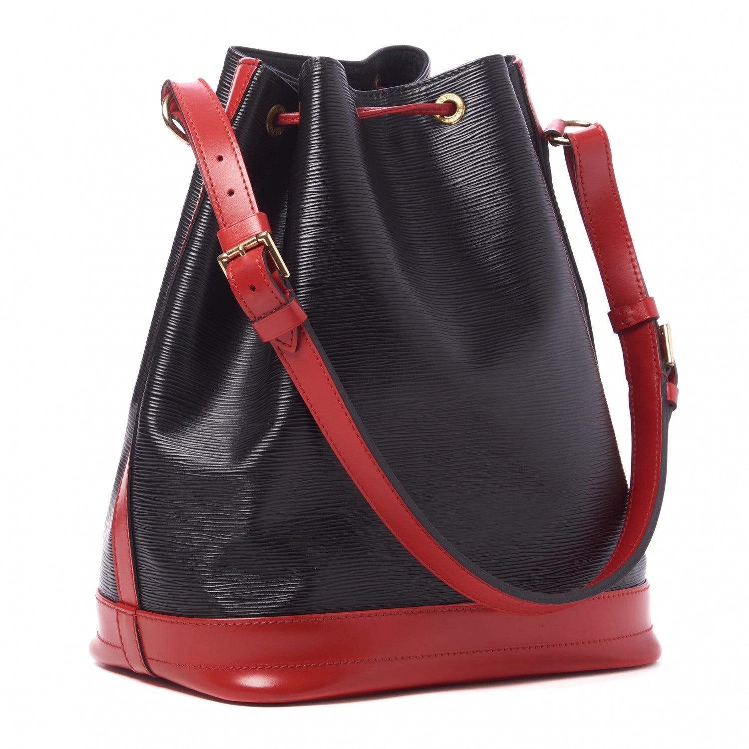Louis Vuitton Epi Bi-Color Noe Castillan Red Black 3 of 8