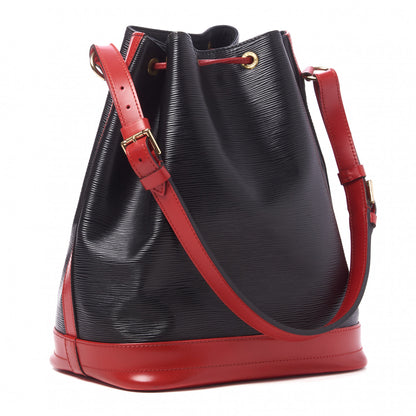 Louis Vuitton Epi Bi-Color Noe Castillan Red Black 3 of 8