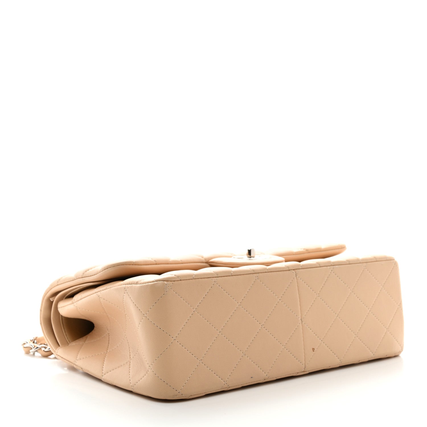 Chanel Lambskin Quilted Jumbo Double Flap Beige 4 of 12