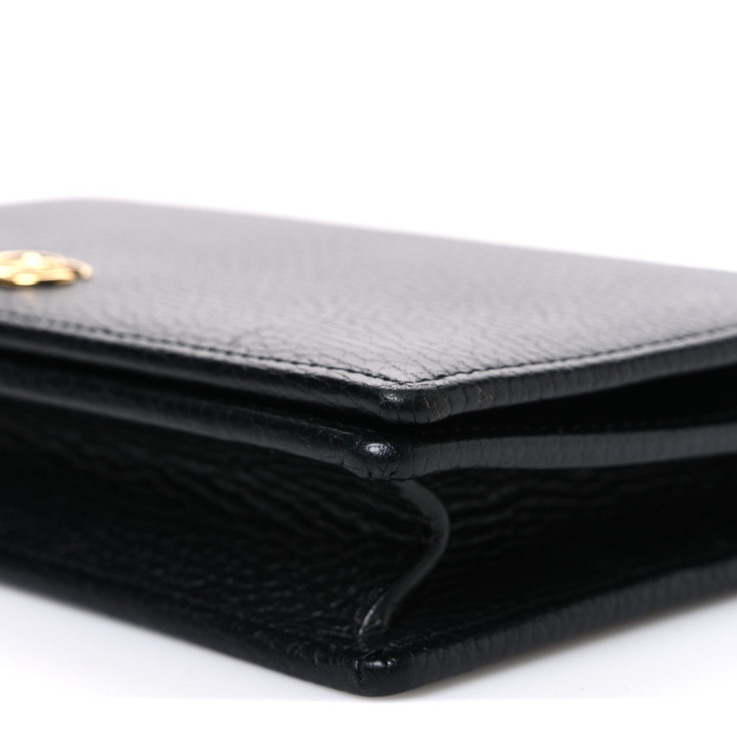 Gucci Calfskin Mini GG Marmont Chain Wallet Black 9 of 9