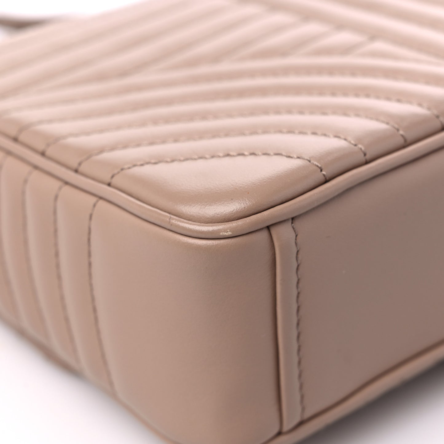Soft Calfskin Impunture Diagramme Medium Chain Flap Shoulder Bag Cipria