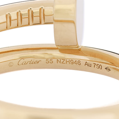 Cartier 18K Yellow Gold Juste Un Clou Ring 55 7.25 5 of 6