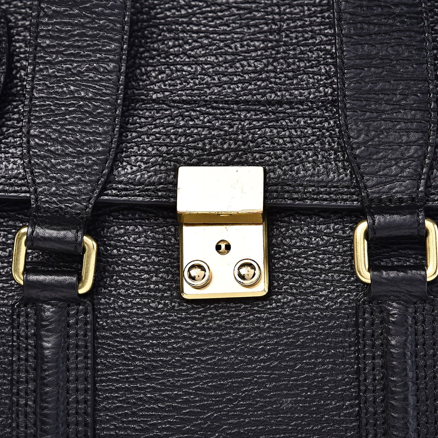 3.1 Textured Calfskin Medium Pashli Satchel Black