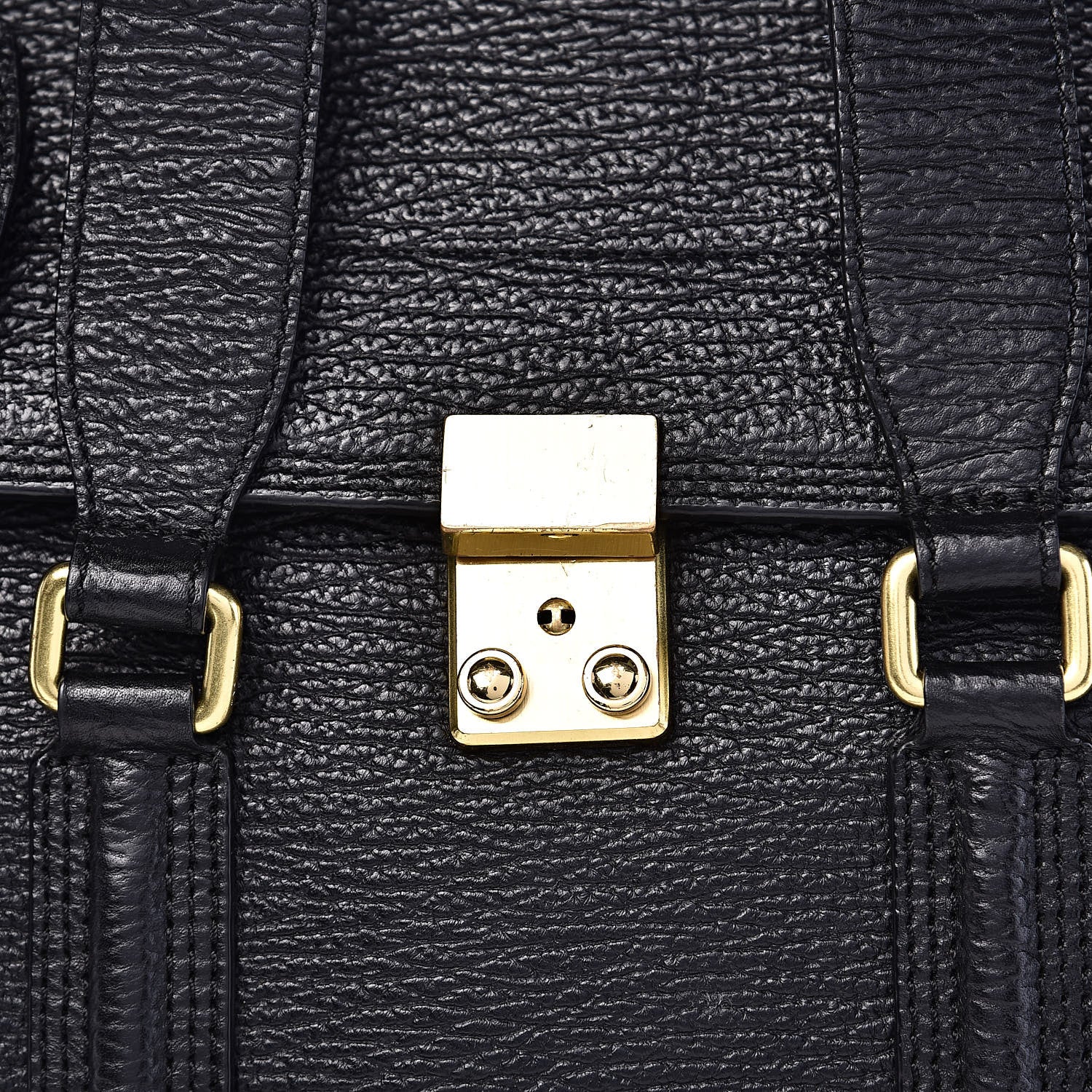3.1 Phillip Lim 3.1 Textured Calfskin Medium Pashli Satchel Black 10 of 10