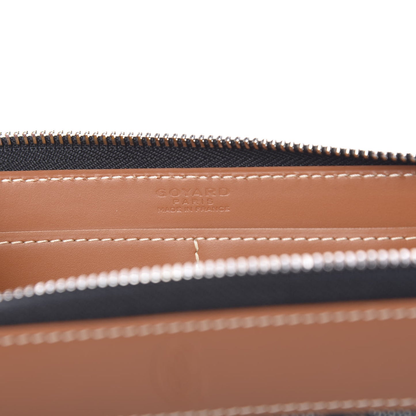 Goyardine Matignon Zip Around GM Wallet Black Gold