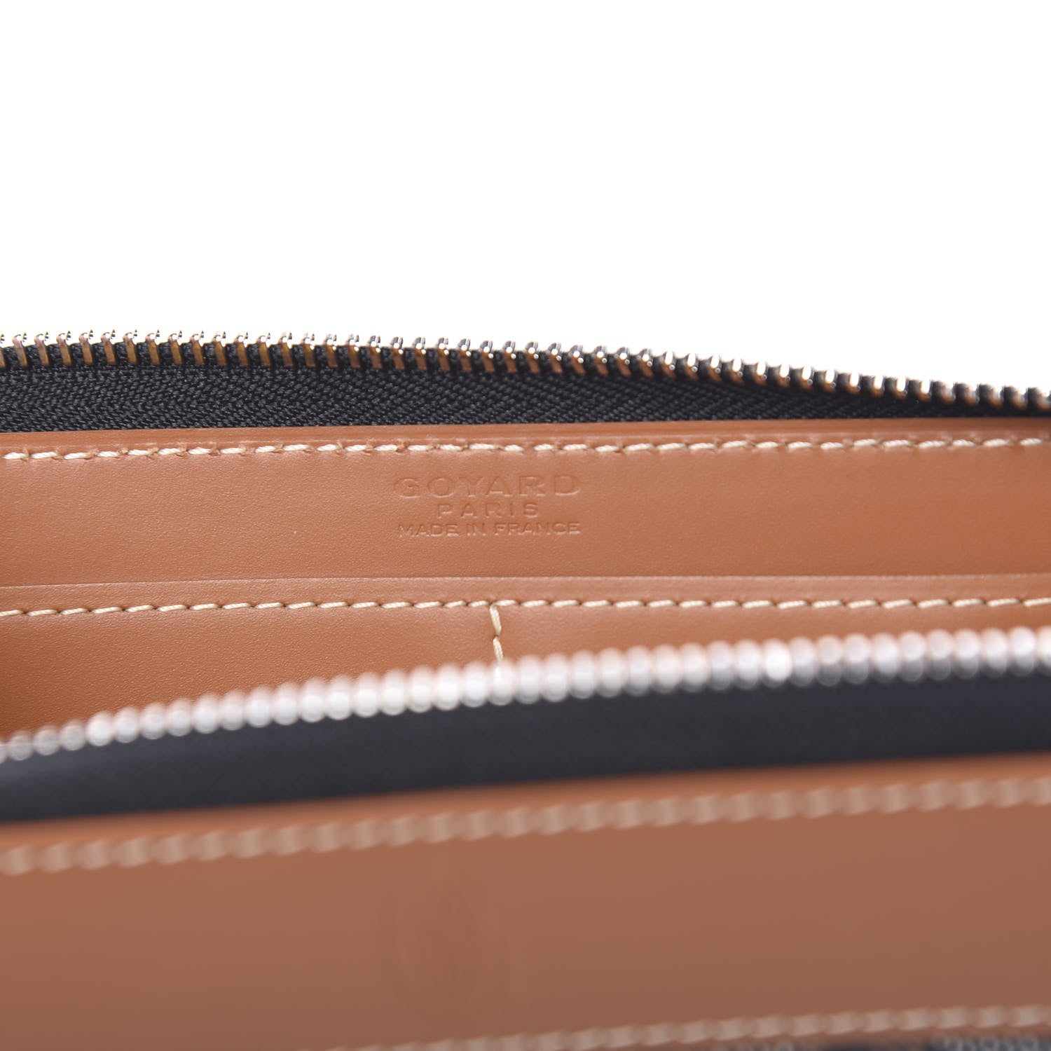 Goyard Goyardine Matignon Zip Around GM Wallet Black Gold 5 of 5