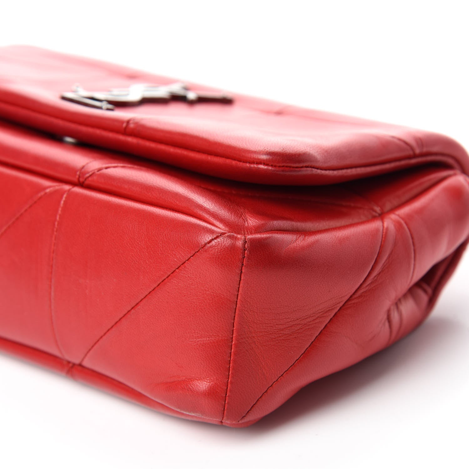 Saint Laurent Lambskin Patchwork Monogram Small Jamie Red 7 of 11