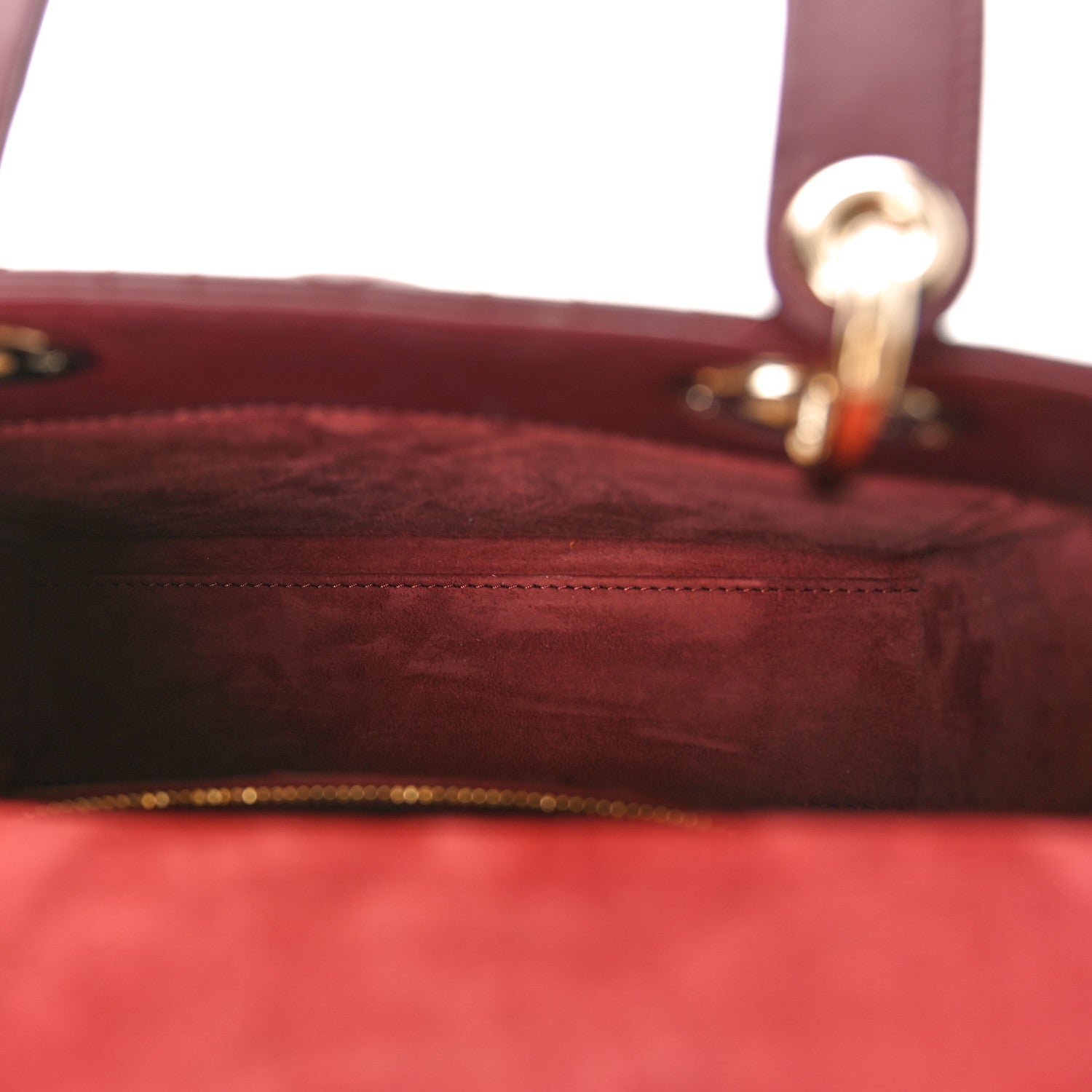 Christian Dior Lambskin Cannage Small My ABCDior Lady Dior Red Bricks 5 of 8
