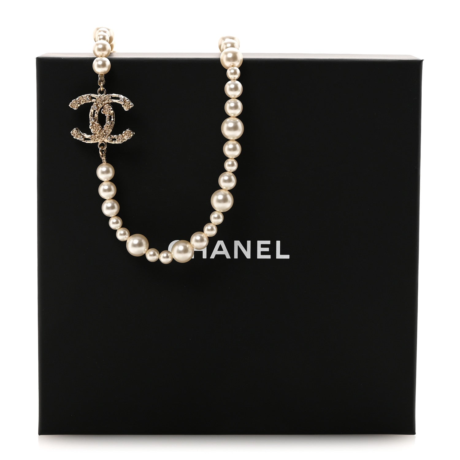 Chanel Pearl Crystal CC Choker Necklace Gold 7 of 7