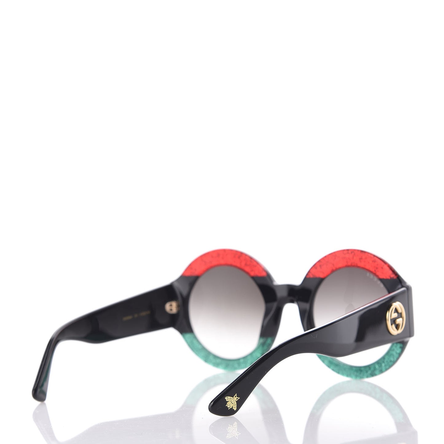 Acetate Round GG0084S Sunglasses Black Red Green