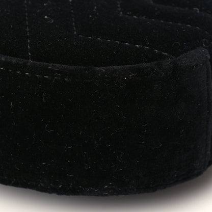 Gucci Velvet Matelasse GG Marmont Belt Bag 85 34 Black 9 of 9