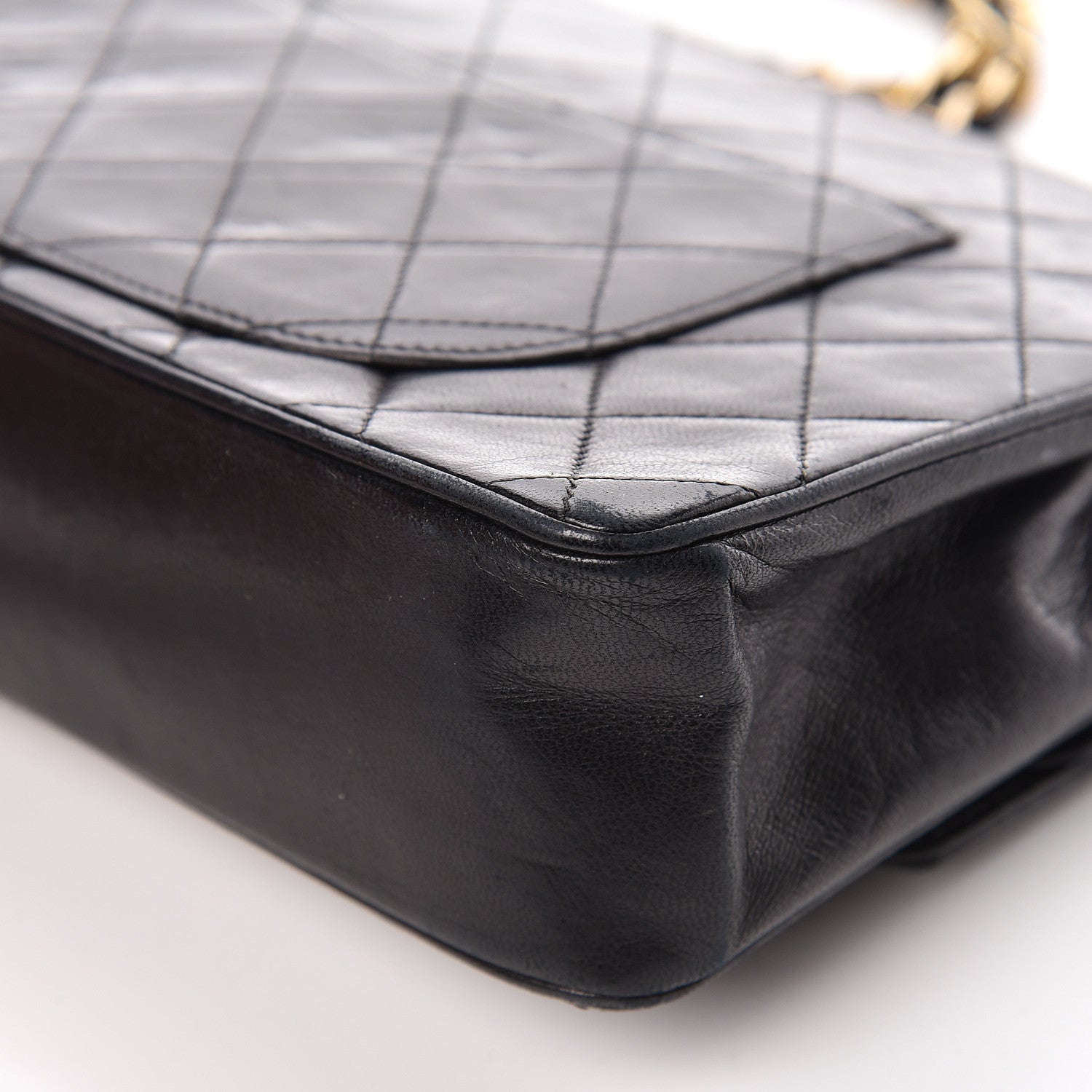 Chanel Lambskin Quilted Medium Double Flap Black 15 of 17