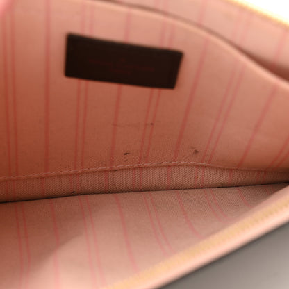 Louis Vuitton Damier Ebene Neverfull MM GM Pochette Rose Ballerine 5 of 12