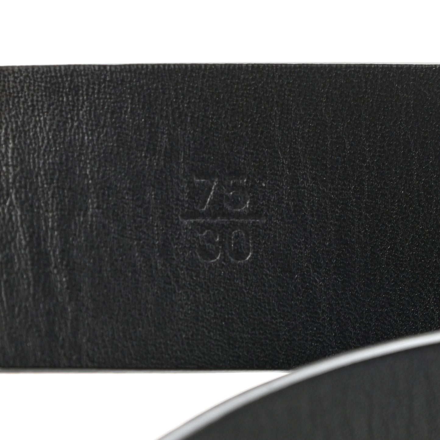 Crumpled Calfskin Lambskin Pearl CC Belt 75 30 Black