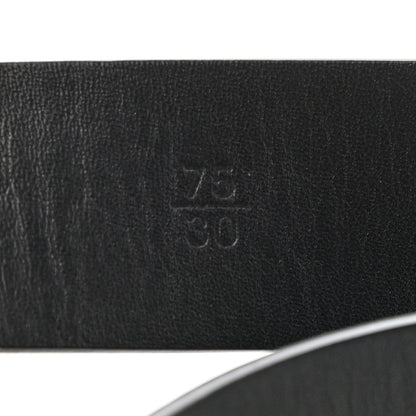 Chanel Crumpled Calfskin Lambskin Pearl CC Belt 75 30 Black 4 of 8