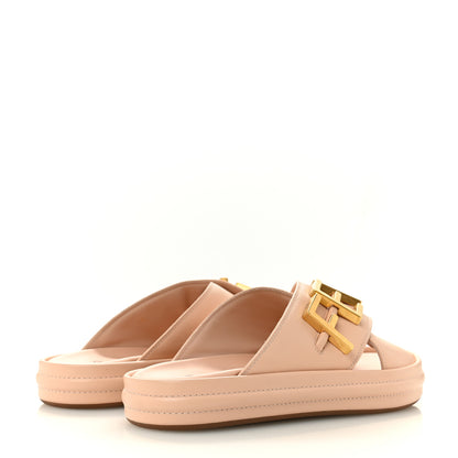 Fendi Vitello Womens Fendigraphy Slide Sandals 37 Light Rose 5 of 10