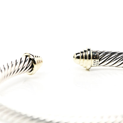 David Yurman Sterling Silver 14K Yellow Gold 5mm Cable Classics Bracelet 3 of 3
