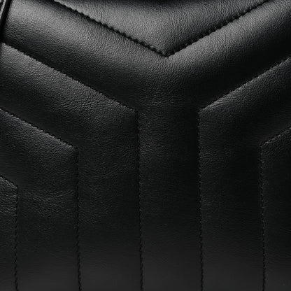 Saint Laurent Calfskin Y Quilted Monogram Small Loulou Bowling Bag Black 7 of 12