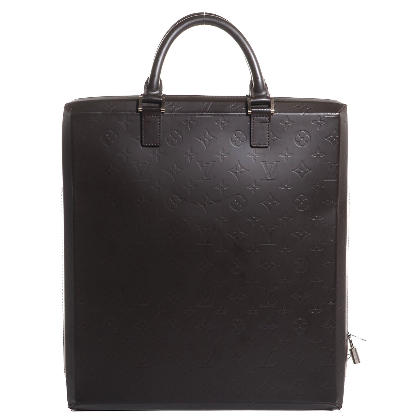 Monogram Glace Leather Elvin Tote Cafe