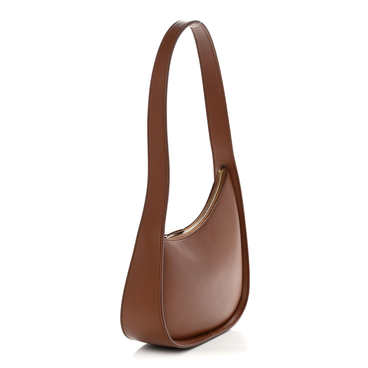 The Row Smooth Calfskin Half Moon Shoulder Bag Twany 3 of 9