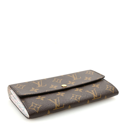 Louis Vuitton Monogram Fleuri Sarah Wallet Rose 4 of 6