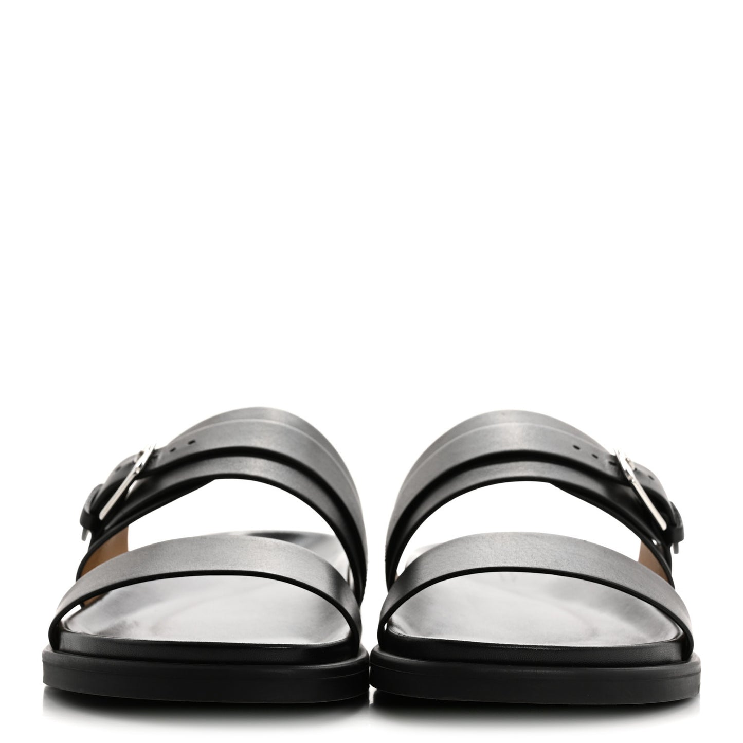 Calfskin Mens Tao Sandals 43.5 Black