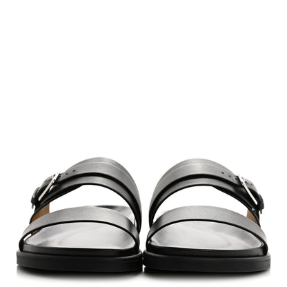 Hermes Calfskin Mens Tao Sandals 43.5 Black 3 of 9