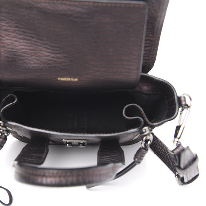 3.1 Phillip Lim 3.1 Metallic Textured Calfskin Mini Pashli Satchel Burgundy 5 of 13