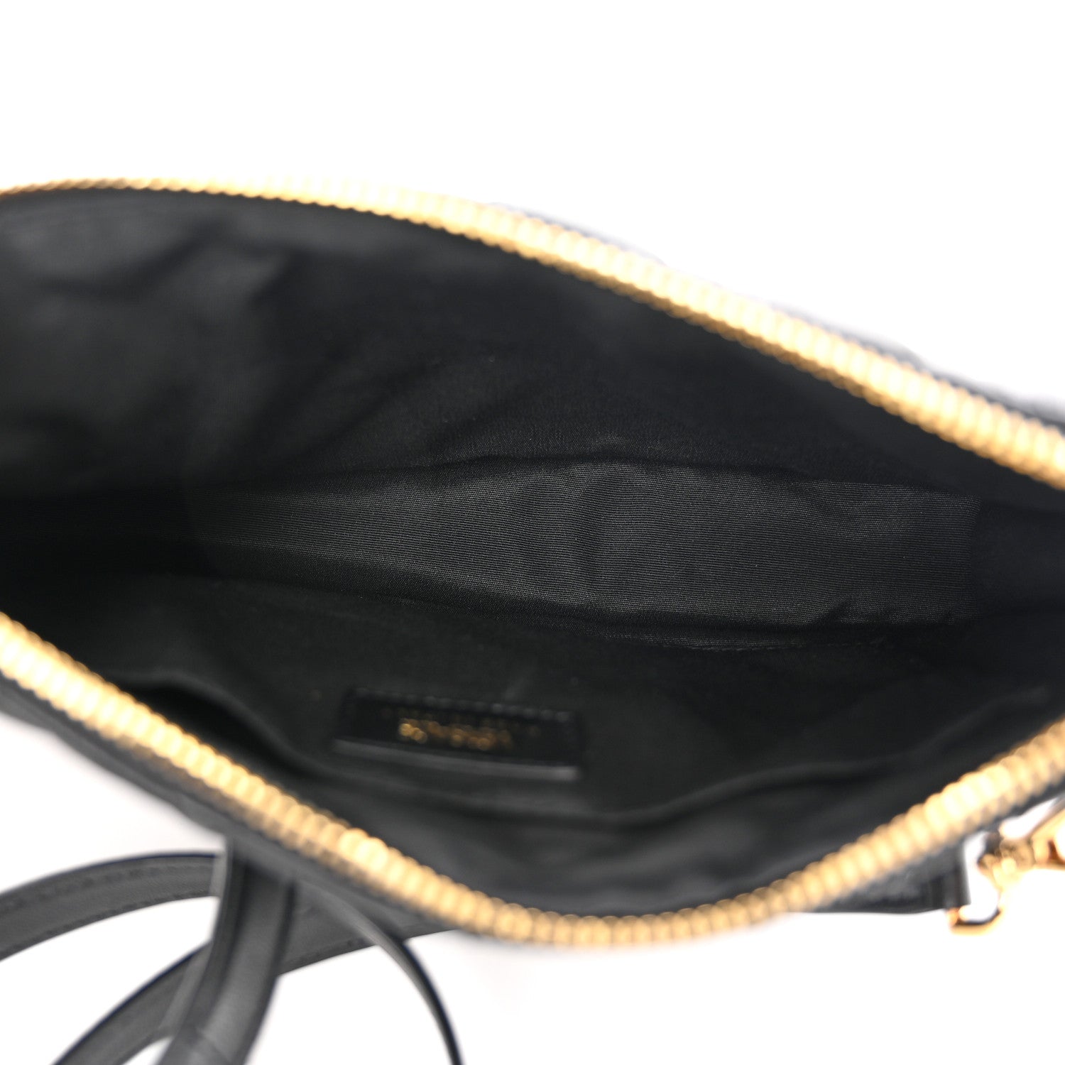 Versace Calfskin Quilted Small Tribute Icon Pouch Black 5 of 9