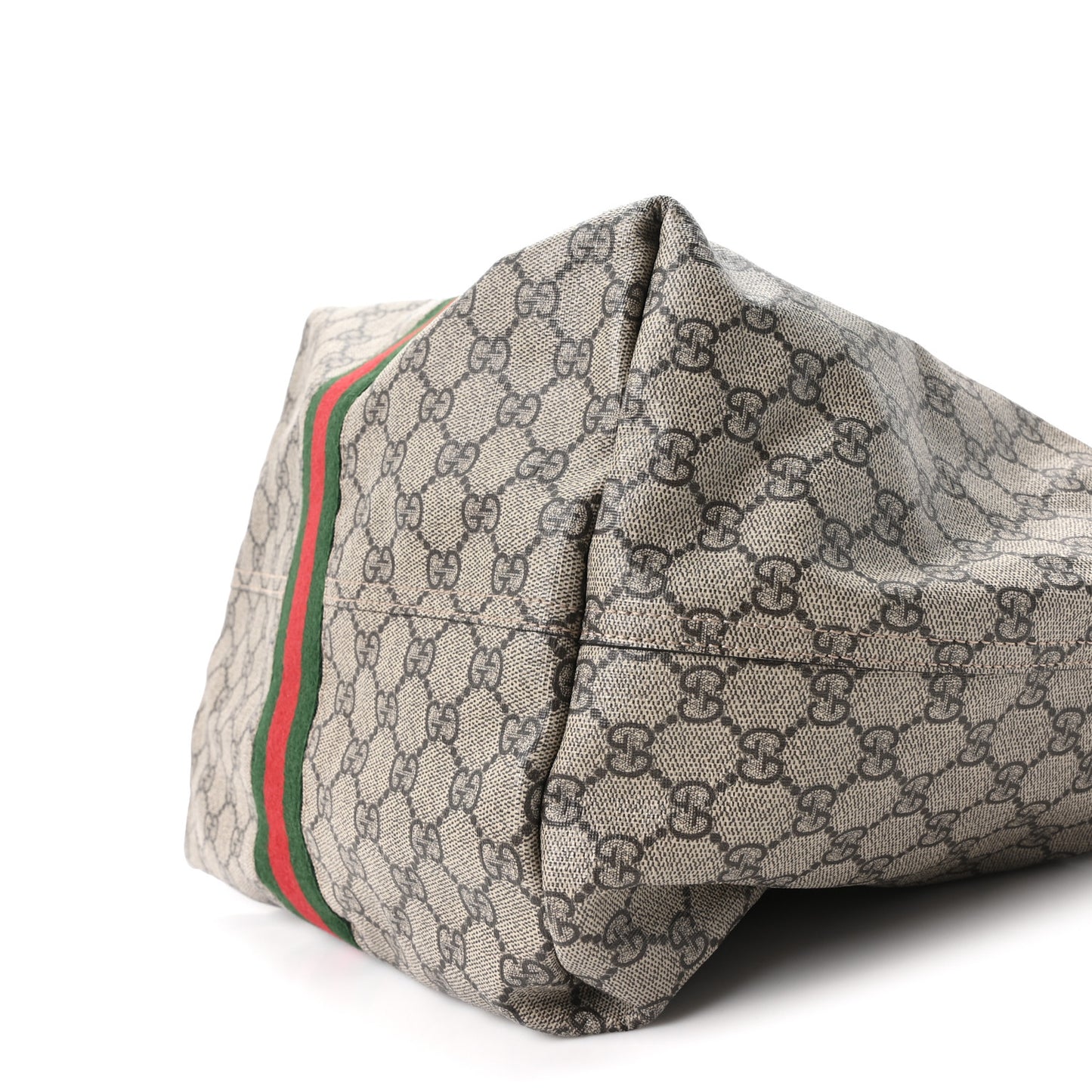 Tender GG Supreme Monogram Textured Dollar Calfskin Web Medium Jackie 1961 Crossbody Bag Beige Ebony New Acero