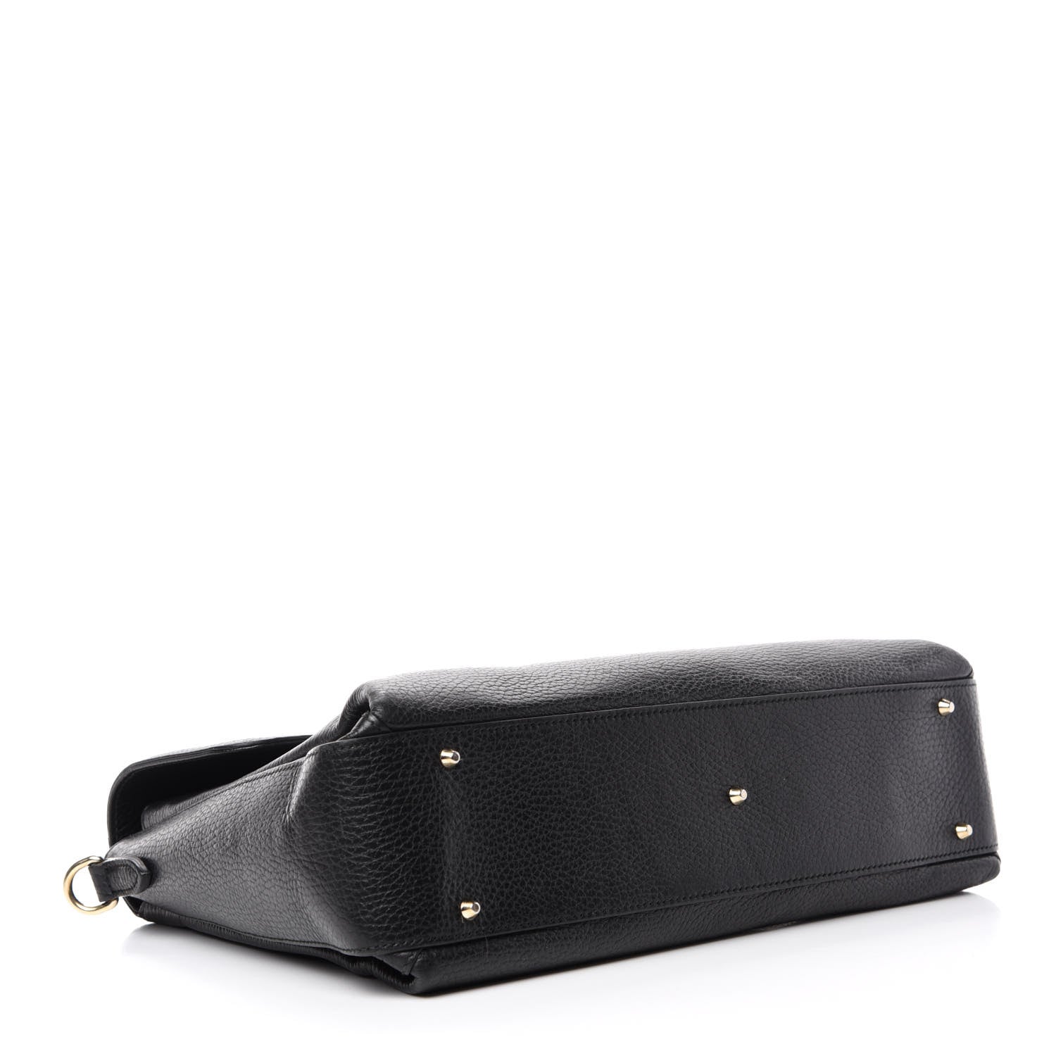 Gucci Dollar Calfskin Medium Interlocking G Top Handle Shoulder Bag Black 4 of 10