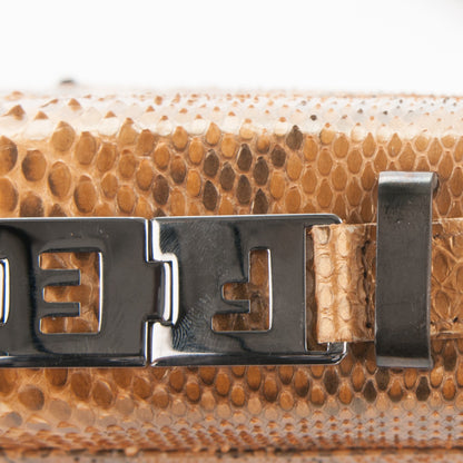 Fendi Metallic Python Convertible Clutch Gold 10 of 10