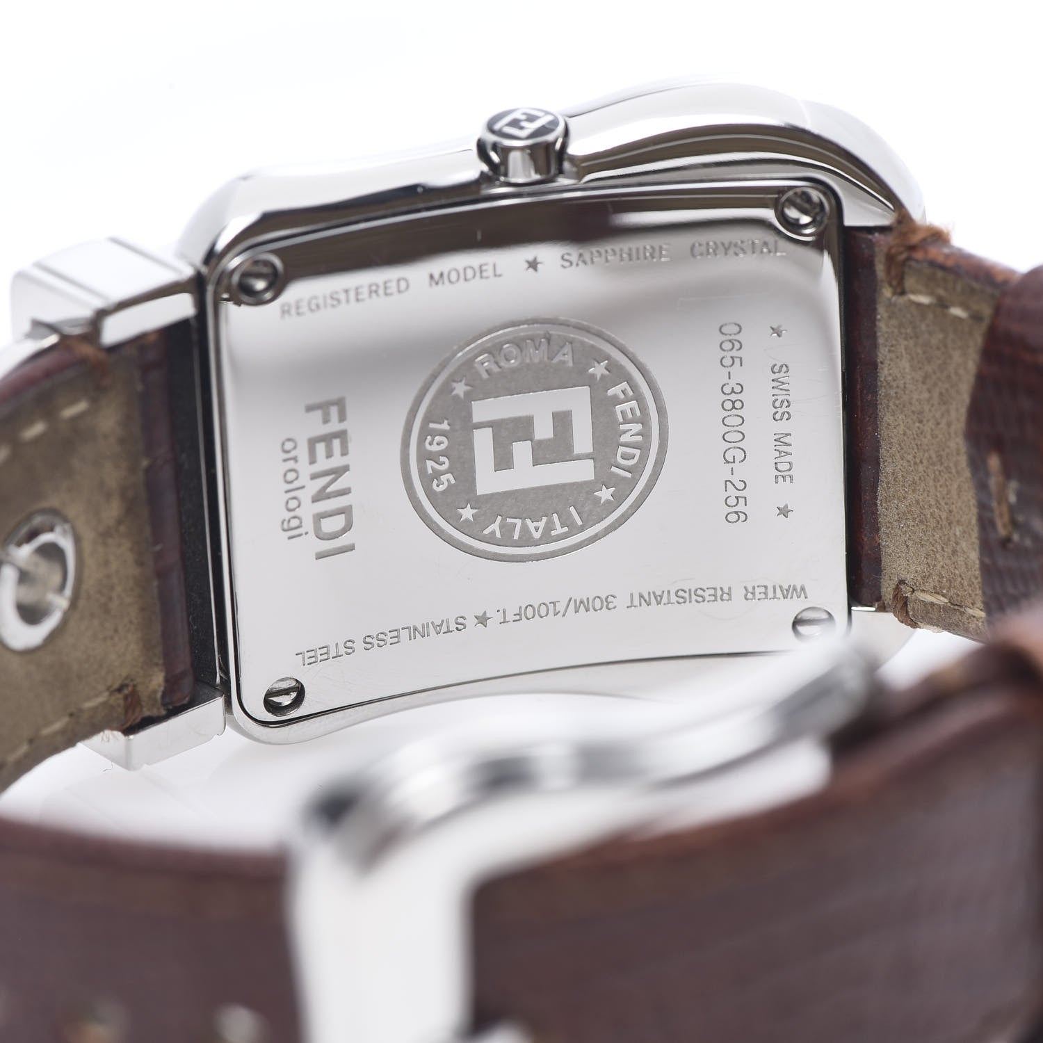 Fendi Stainless Steel Calfskin Mother of Pearl 33mm B.Fendi Buckle Quartz Watch 5 of 6