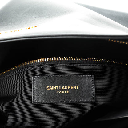 Saint Laurent Smooth Calfskin Letters Fold-Over Clutch Black 6 of 7