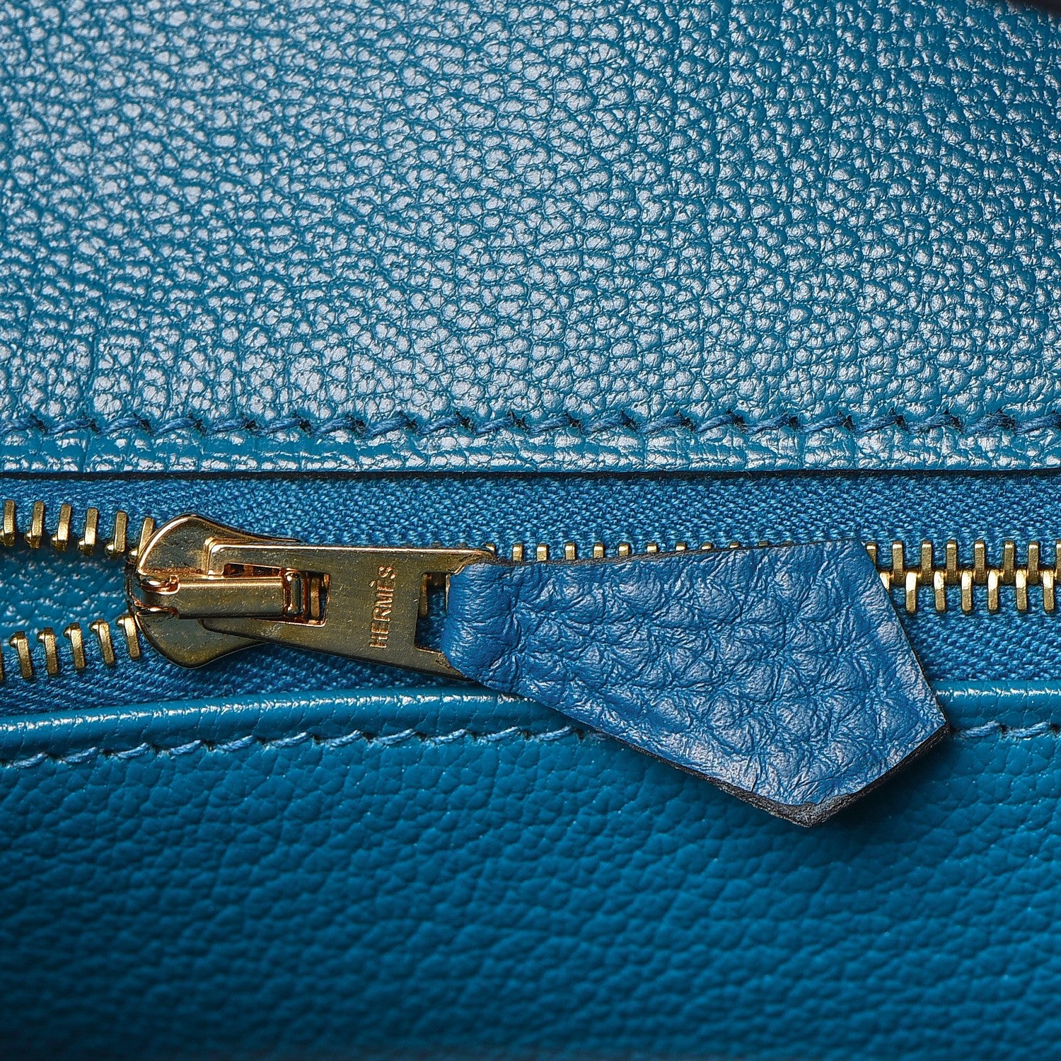 Hermes Togo Birkin 35 Bleu de Galice 18 of 31