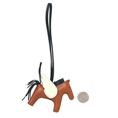 Hermes Milo Lambskin Grigri Rodeo Pegase Horse Bag Charm PM Gold Vert Cypress Vert Fizz 2 of 5