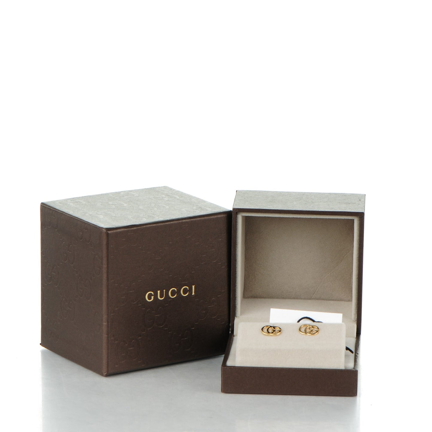 18K Yellow Gold GG Tissue Stud Earrings